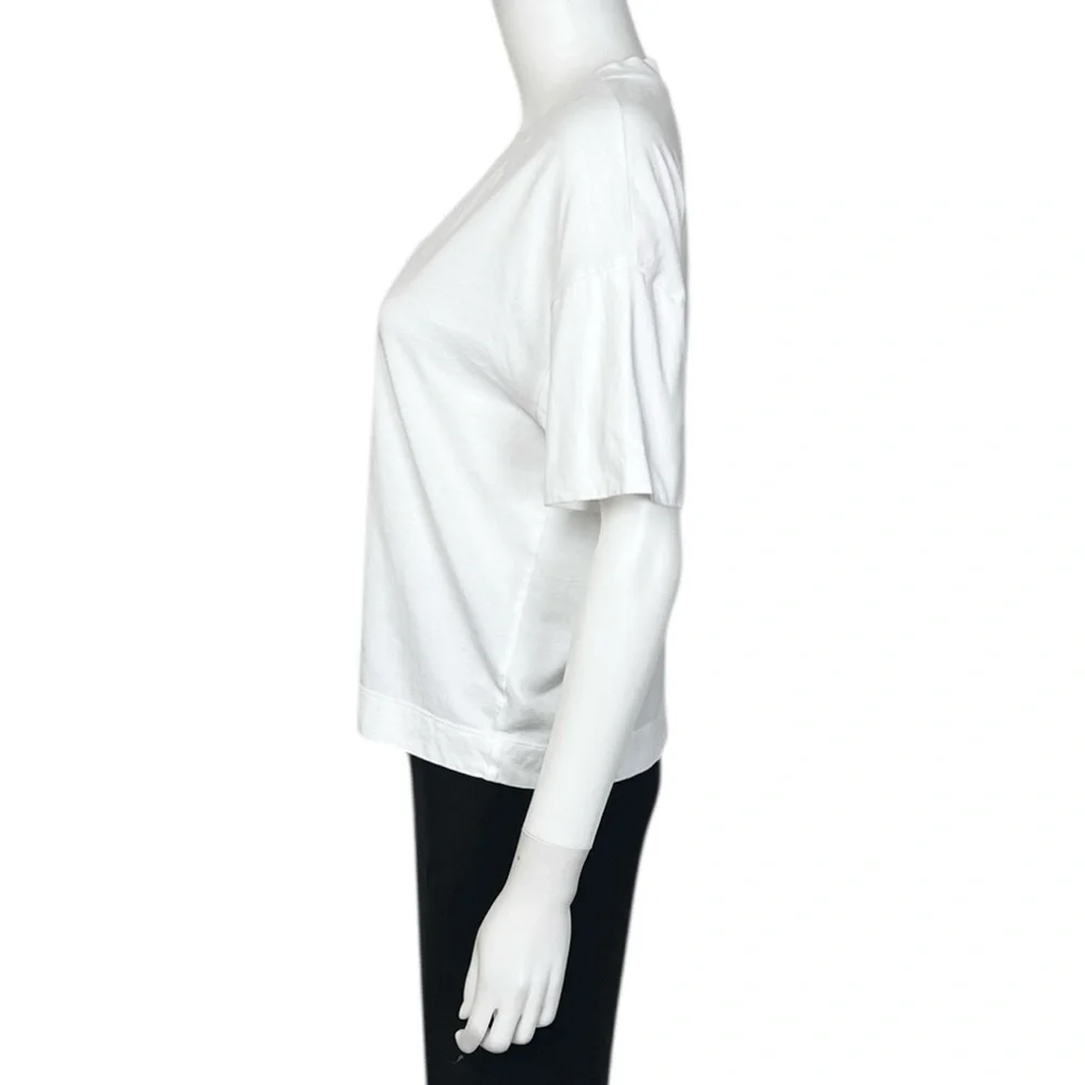 Everlane The Organic Cotton Slouchy V Neck in White - sz Small